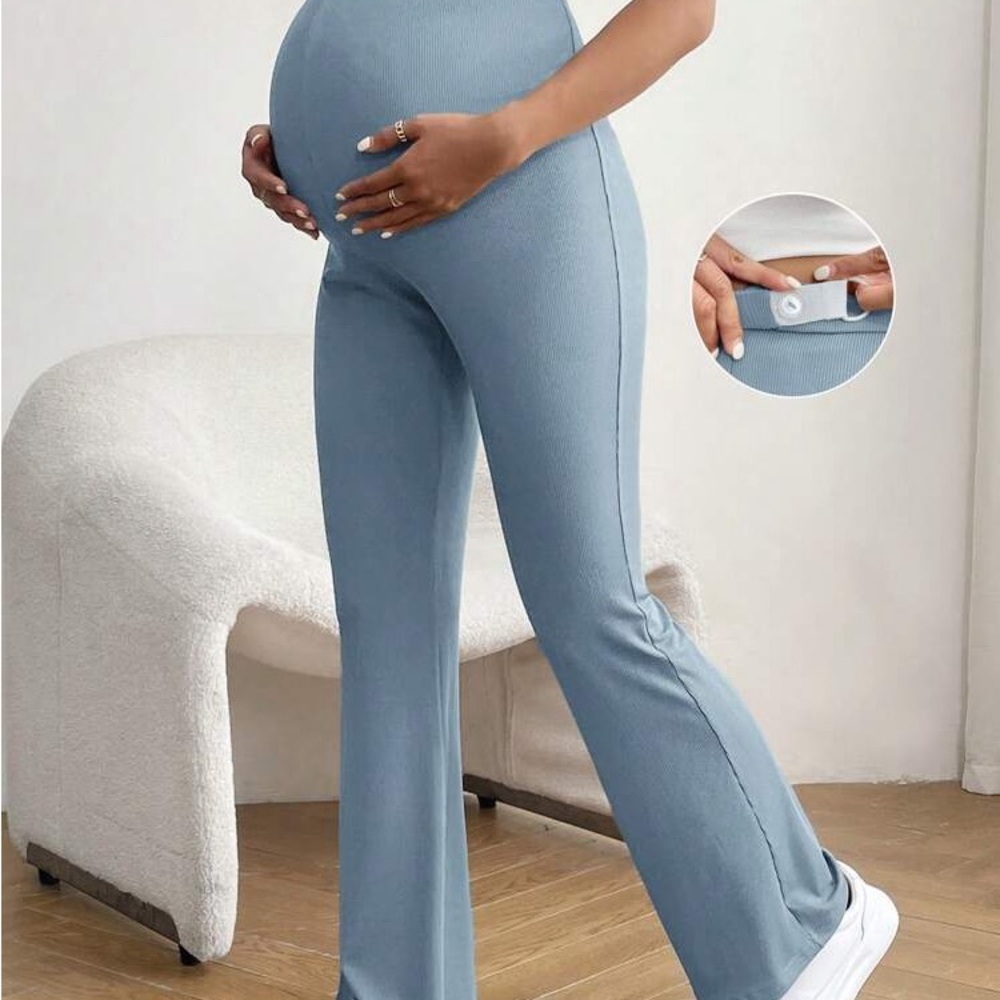 Light Blue Flare Pants - Picture 2 of 5